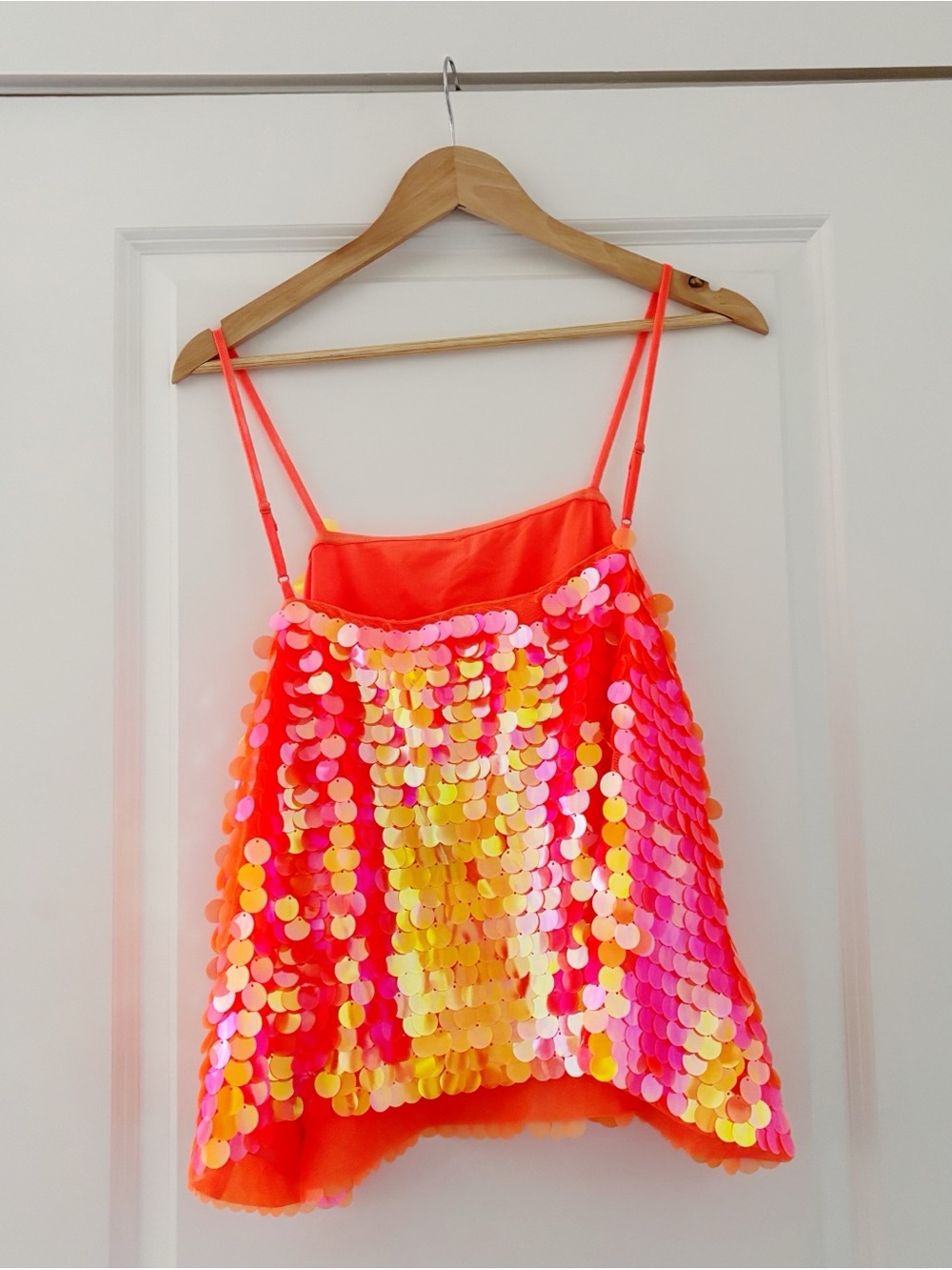 NWT Anthropologie Weddings Sequin Neon Crop Top 70s Party 3X - Picture 6 of 9